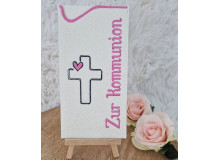 Stickdatei - ITH Schokohülle "Zur Kommunion"